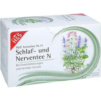Produktbild von H&S Schlaf- und Nerventee N Nr. 11 mit Baldrian, Lavendel und Melisse, vegan, ohne Zusatzstoffe, 20 x 2 g Filterbeutel