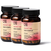 Produktbild von H3R LAB Eisen Komplex Kapseln Vegan ohne Zusatzstoffe für Frauen Schwangere und Stillende 3er Set
