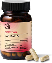 H3R LAB Eisen Komplex Kapseln vegan ohne Zusatzstoffe für Frauen, Schwangere und Stillende 60 Stück – Bild 1 von 2