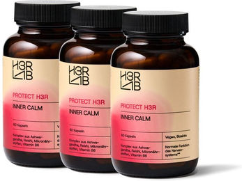 H3R LAB Inner Calm 3er Set Vegan Kapseln 180 Stück ohne Zusatzstoffe laktosefrei und glutenfrei – Bild 1 von 2