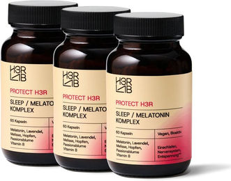 H3R LAB Melatonin Komplex Kapseln Vegan ohne Zusatzstoffe 3er Set – Bild 1 von 2