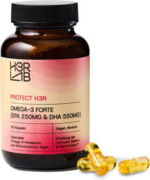 H3R LAB Omega-3 Forte Algenöl Kapseln Vegan für Frauen, Schwangere und Stillende – Bild 1 von 2