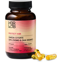 Produktbild von H3R LAB Omega-3 Forte Algenöl Kapseln Vegan für Frauen, Schwangere und Stillende