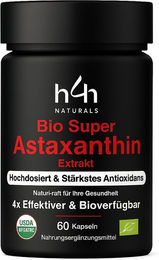 H4H Bio Astaxanthin Kapseln mit Bio-Olivenöl vegan und bio-zertifiziert 60 Stück – Bild 1 von 3