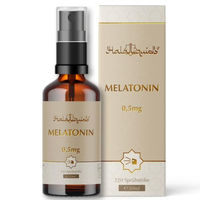 Produktbild von Halal Food Melatonin Tropfen 0,5 mg mit Pflanzenstoffen ohne Zusatzstoffe