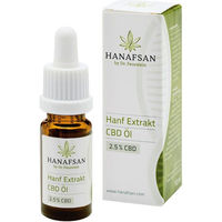 Produktbild von Hanafsan Hanf Extrakt CBD Öl 2,5 % Bio Vegan ohne Zusatzstoffe 10 ml