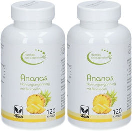 Hannes pure Lebenslust Bromelain und Vitamin E Kapseln Vegan 120 Stück – Bild 1 von 1