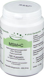 Hannes pure Lebenslust MSM Biopep Vegi Kapseln vegetarisch glutenfrei laktosefrei 180 Kapseln – Bild 1 von 1