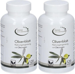 Hannes pure Lebenslust Olivenblatt Extrakt Kapseln vegan glutenfrei laktosefrei 240 Stück – Bild 1 von 1