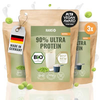 Produktbild von HANS Brainfood Bio Erbsenprotein Pulver 90% fermentiert vegan neutral 3000g