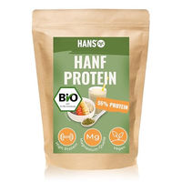 Produktbild von HANS Brainfood Bio Hanfprotein Pulver 1000g Vegan mit 55% Eiweiß