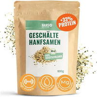 Produktbild von HANS Brainfood Bio Hanfsamen geschält vegan ohne Zusatzstoffe 2x 800g