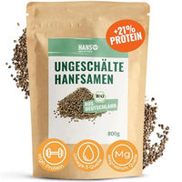 Produktbild von HANS Brainfood Bio Hanfsamen ungeschält vegan ohne Zusatzstoffe 3x 800g