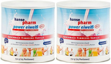 Hansepharm Power Eiweiß Plus mit L-Carnitin Pulver Himbeere-Vanille 750 g – Bild 1 von 1