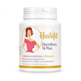 Hashifit Darmflora 16 Plus Kapseln mit Kulturen und Ballaststoffen vegan glutenfrei laktosefrei 60 Stück – Bild 1 von 2