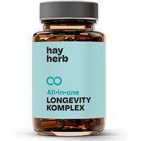 Produktbild von Hay Herb Longevity Komplex Kapseln mit PQQ und Grüntee vegan