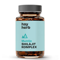 Produktbild von Hay Herb Mumijo Shilajit Kapseln vegan laktosefrei und glutenfrei