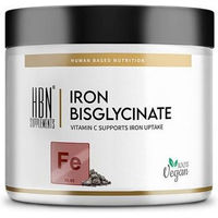 Produktbild von HBN Supplements Eisen Bisglycinat 25 mg mit Vitamin C aus Acerola 120 vegane Tabletten