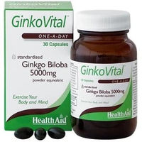 Produktbild von HealthAid GINKOVITAL Kapseln glutenfrei zuckerfrei laktosefrei ohne Zusatzstoffe 30 Stück