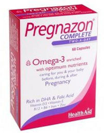HealthAid PREGNAZON COMPLETE Kapseln für Schwangere und Stillende, 30 Stück, hefefrei und ohne Zusatzstoffe – Bild 1 von 1