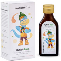 Produktbild von HealthLabs MyKids Omega 3 & 9 mit Vitamin D3 für Kinder, Himbeergeschmack, vegan, glutenfrei und laktosefrei, 100 ml