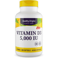 Produktbild von Healthy Origins Vitamin D3 Depot Kapseln 5000 IE 360 Stück