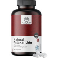 Produktbild von HealthyWorld Astaxanthin Kapseln vegan ohne Zusatzstoffe 180 Stück