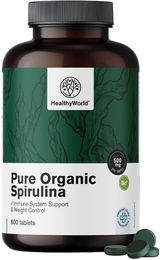 HealthyWorld BIO Spirulina Tabletten ohne Zusatzstoffe 500 mg 600 Stück – Bild 1 von 1