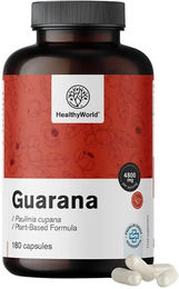 HealthyWorld Guarana 4800 mg Kapseln vegan 180 Stück – Bild 1 von 1