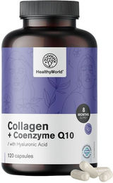HealthyWorld Kollagen + Coenzym Q10 mit Hyaluronsäure, Vitaminen und Mineralien in Kapseln – Bild 1 von 1