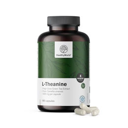 HealthyWorld L-Theanin 155 mg Kapseln 180 Stück vegan ohne Zusatzstoffe – Bild 1 von 7