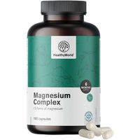 Produktbild von HealthyWorld Magnesium Komplex vegan laktosefrei ohne Zusatzstoffe 180 Kapseln