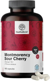 HealthyWorld Montmorency-Sauerkirsche 3000 mg Kapseln 180 Stück – Bild 1 von 1