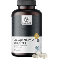 Produktbild von HealthyWorld Shilajit Mumie 10:1 Mineralstoff-Komplex Kapseln vegan ohne Zusatzstoffe 120 Stück