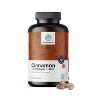 Produktbild von HealthyWorld Zimt mit Chrom in Kapseln, 240 Stück, vegan und glutenfrei