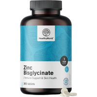 Produktbild von HealthyWorld Zinkbisglycinat 15 mg Tabletten 365 Stück