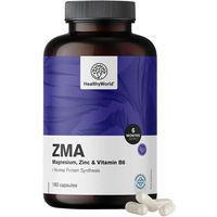 Produktbild von HealthyWorld ZMA Magnesium Zink und Vitamin B6 Kapseln für Sportler 180 Stück