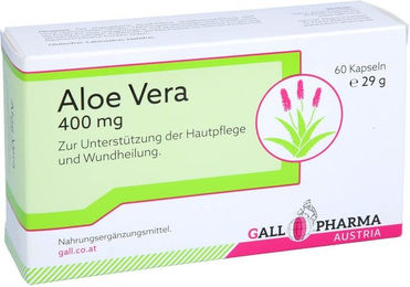 Hecht Pharma Aloe Vera 400 mg Kapseln 60 Stück glutenfrei laktosefrei – Bild 1 von 4