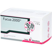 Produktbild von Hecht Pharma Fucus 2000 Kapseln mit Kelp Braunalge, 120 Kapseln, glutenfrei, laktosefrei und zuckerfrei für Erwachsene