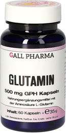 Hecht Pharma L-Glutamin 500 mg Kapseln glutenfrei und laktosefrei 60 Stück – Bild 1 von 2