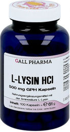 Hecht Pharma L-Lysin 500 mg Kapseln 100 Stück glutenfrei und laktosefrei – Bild 1 von 2