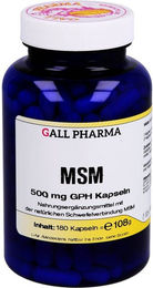 Hecht Pharma MSM 500 mg GPH Kapseln glutenfrei und laktosefrei – Bild 1 von 3