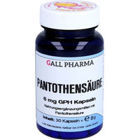 Produktbild von Hecht Pharma Pantothensäure 6 mg Kapseln 30 Stück glutenfrei und laktosefrei