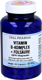 Hecht Pharma Vitamin B Komplex mit Folsäure Kapseln 180 Stück für Erwachsene – Bild 1 von 3