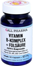 Hecht Pharma Vitamin B-Komplex mit Folsäure Kapseln 90 Stück glutenfrei und laktosefrei für Erwachsene, Schwangere und Stillende – Bild 1 von 3