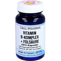 Produktbild von Hecht Pharma Vitamin B-Komplex mit Folsäure Kapseln 90 Stück glutenfrei und laktosefrei für Erwachsene, Schwangere und Stillende