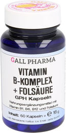 Hecht Pharma Vitamin B Komplex mit Folsäure Kapseln glutenfrei und laktosefrei 60 Stück – Bild 1 von 3