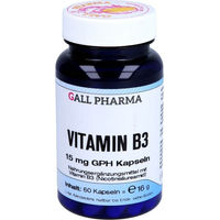 Produktbild von Hecht Pharma Vitamin B3 Niacin 15 mg Kapseln 60 Stück glutenfrei und laktosefrei für Erwachsene