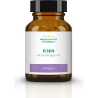 Produktbild von Heidelberger Chlorella Eisenbisglycinat Kapseln vegan glutenfrei laktosefrei 90 Stück