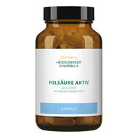 Produktbild von Heidelberger Chlorella Folsäure und Vitamin B12 Kapseln vegan glutenfrei laktosefrei 120 Stück
